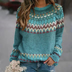 Hannah - Retro Wave Pattern Sweater