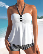 Aya™ - Striped Halter Tankini