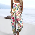 Harper - Classic Vintage Floral Pocket Jumpsuit