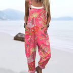 Aria - Casual Vintage Floral Jumpsuit