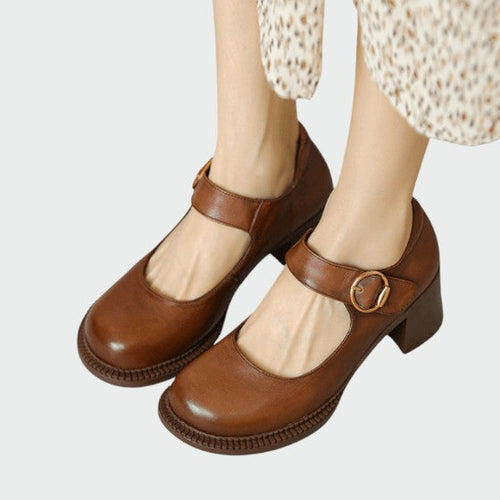 Maya – Chunky-Heel Buckle Mary Janes