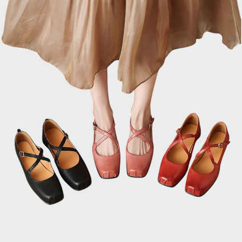 Ivy – Cross-Strap Mary Janes